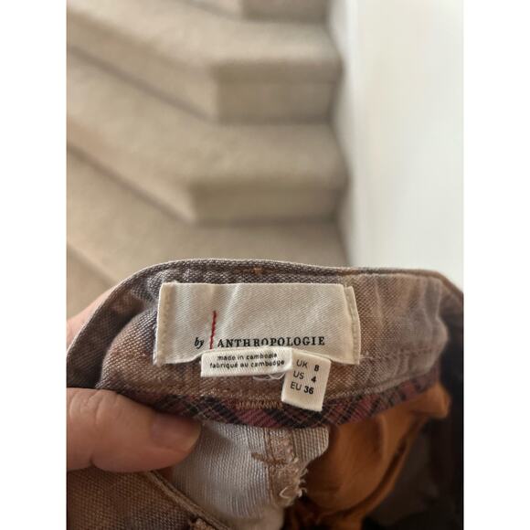 Anthropologie Tamarind Brown Oversize Leopard Print Linen Blend Jogg - Picture 8 of 10